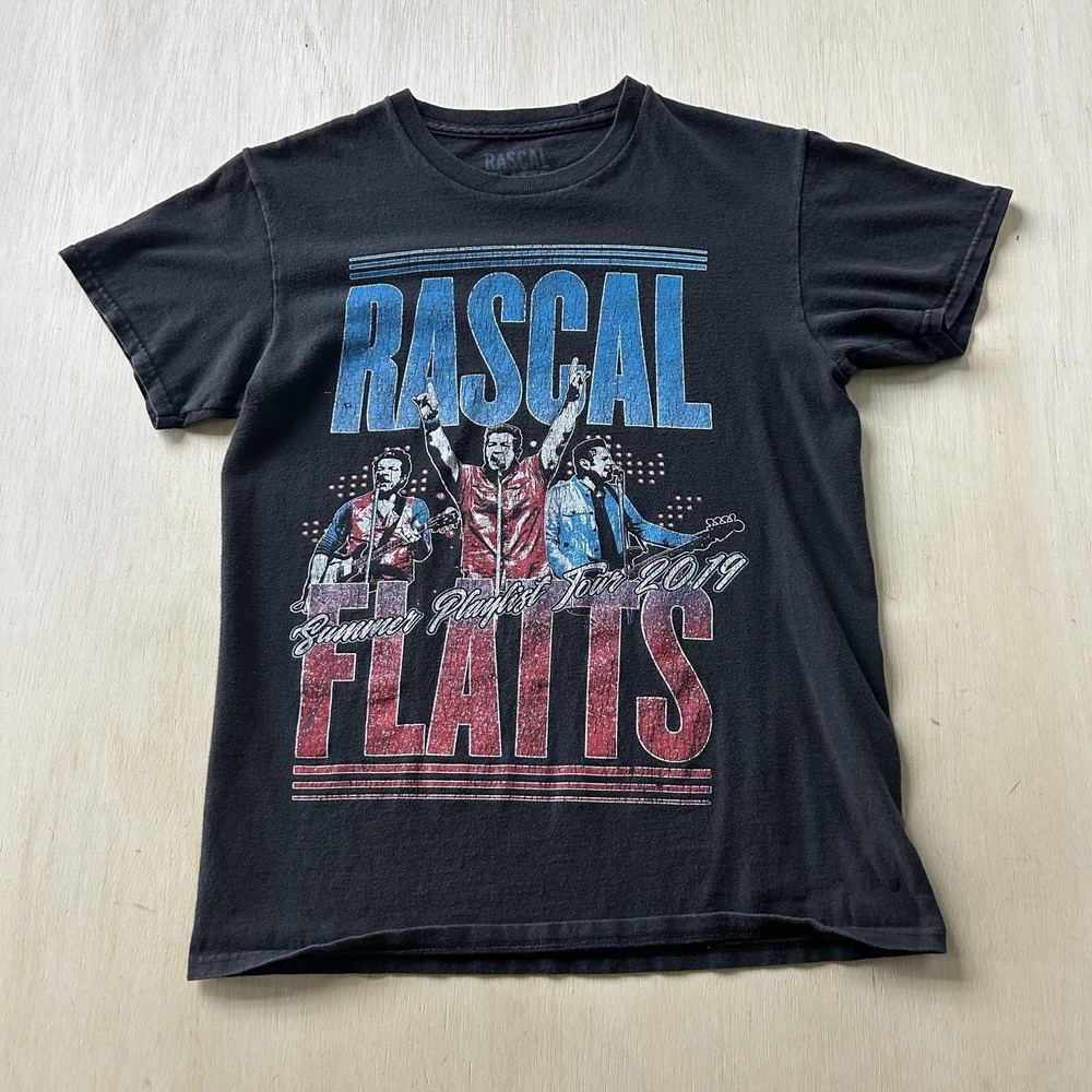 Rascal Flatts Summer Playlist Tour 2019 Shirt Mens Small Black Band Tee T-Shirt